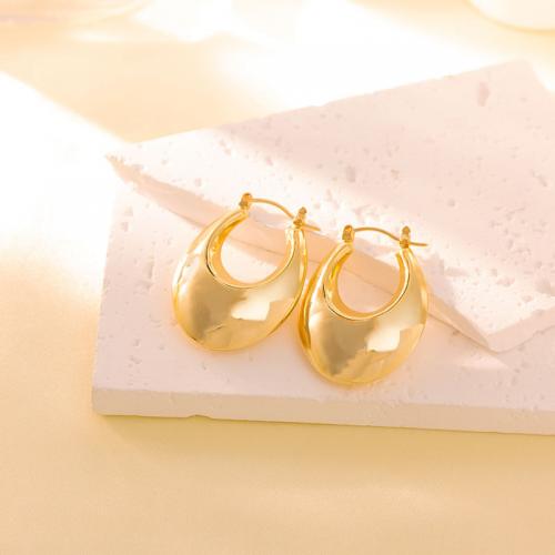 Messing Spring hoop oorbellen, gold plated, mode sieraden & voor vrouw, nikkel, lood en cadmium vrij, Verkocht door pair