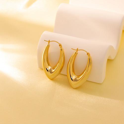 Messing Spring hoop oorbellen, gold plated, mode sieraden & voor vrouw, nikkel, lood en cadmium vrij, Verkocht door pair