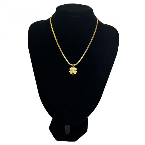 Titanstahl Halskette, mit Verlängerungskettchen von 1.97inch, goldfarben plattiert, Modeschmuck & für Frau, frei von Nickel, Blei & Kadmium, Länge:ca. 15.74 ZollInch, verkauft von PC