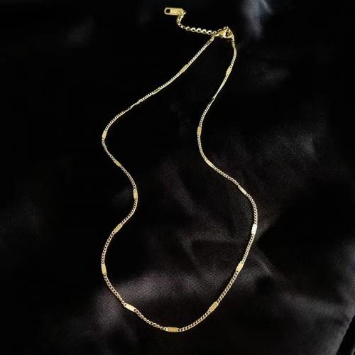 Titanstahl Halskette, mit Verlängerungskettchen von 1.97inch, plattiert, Modeschmuck & unisex, keine, frei von Nickel, Blei & Kadmium, Länge:ca. 15.74 ZollInch, verkauft von PC