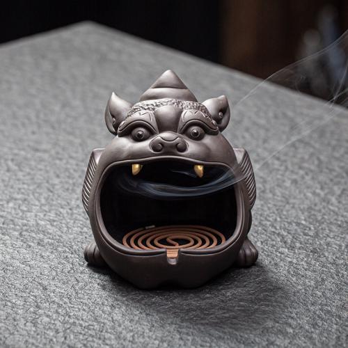 Traditional Ceramic Inserted Burner Incense Seat Purple Clay handmade for home and office & durable nickel lead & cadmium free Sold By PC