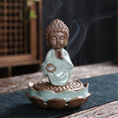 Traditional Ceramic Inserted Burner Incense Seat, Porcelain, handmade, for home and office & durable, 101x144mm, Sold By PC
