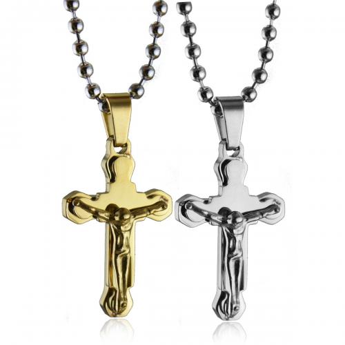 Titanium Steel Pendants, Cross, Vacuum Ion Plating, fashion jewelry & Unisex, more colors for choice, Sold By PC