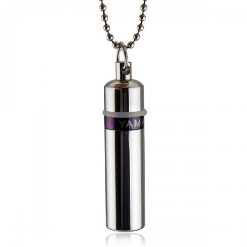 Titanium Steel Cinerary Casket Pendant, polished, fashion jewelry & Unisex, Sold By PC