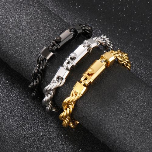 Stainless Steel Jewelry Bracelet 316L Stainless Steel fashion jewelry & Unisex 10mm Length Approx 9.06 Inch Sold By PC