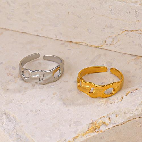 Anel de dedo de aço inoxidável, Aço inoxidável 304, joias de moda & para mulher, Mais cores pare escolha, inner diameter 17mm, vendido por PC