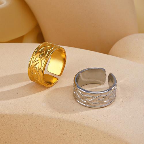 Stainless Steel Finger Ring, 304 Stainless Steel, Vacuum Ion Plating, fashion jewelry & for woman, more colors for choice, inner diameter 17mm, Sold By PC