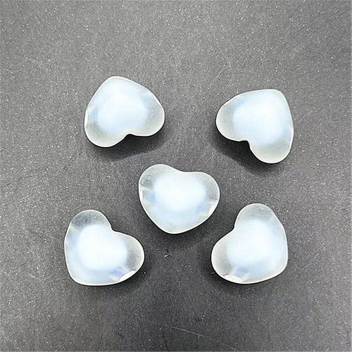 Acrylic Jewelry Beads, Heart, DIY & frosted, more colors for choice, 12x15mm, Hole:Approx 2.8mm, Approx 395PCs/Bag, Sold By Bag
