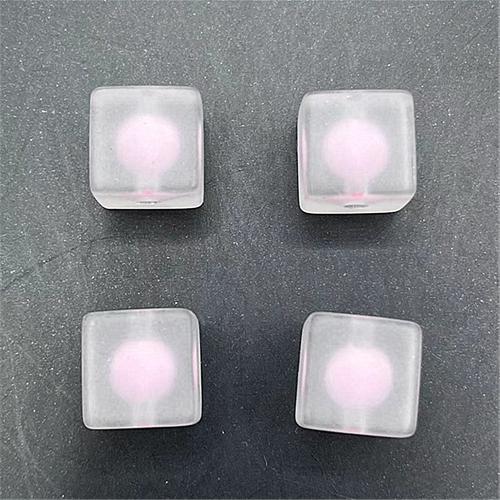 Bead i Bead Akryl perler, Cube, du kan DIY & frosted, flere farver til valg, 12mm, Hole:Ca. 3mm, Ca. 248pc'er/Bag, Solgt af Bag
