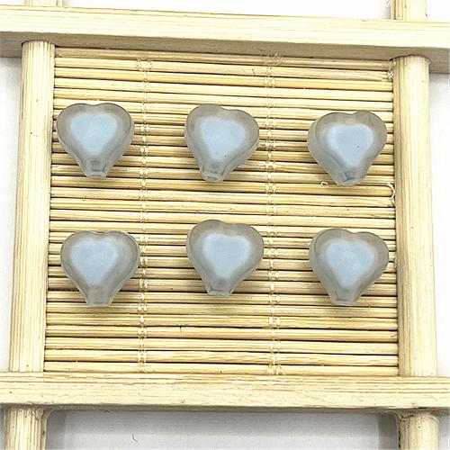collier en perle acrylique , coeur, DIY & givré, plus de couleurs à choisir, 11mm, Trou:Environ 2mm, Environ 700PC/sac, Vendu par sac