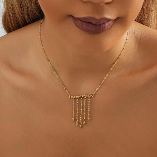 Messing Halskette, mit Verlängerungskettchen von 7cm, Modeschmuck, goldfarben, frei von Nickel, Blei & Kadmium, Länge 37 cm, verkauft von Menge