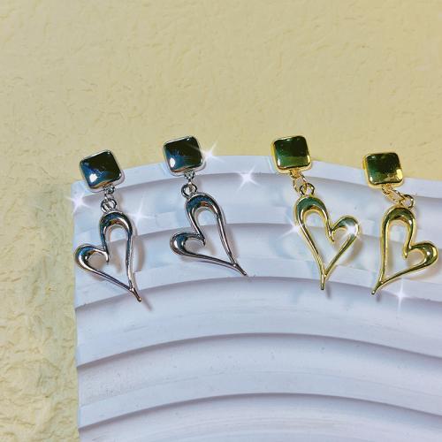 Tibetan Style Drop Earrings, Heart, plated, fashion jewelry, more colors for choice, nickel, lead & cadmium free, 15x35mm, Sold By Pair