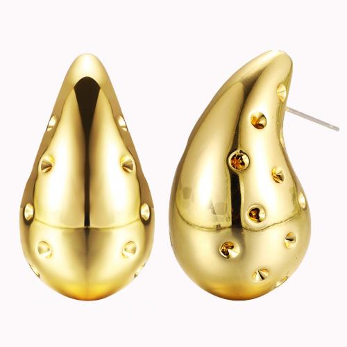Earring Jewelry, Copper Coated Plastic, Teardrop, fashion jewelry & for woman, more colors for choice, 33x20mm, Sold By Pair