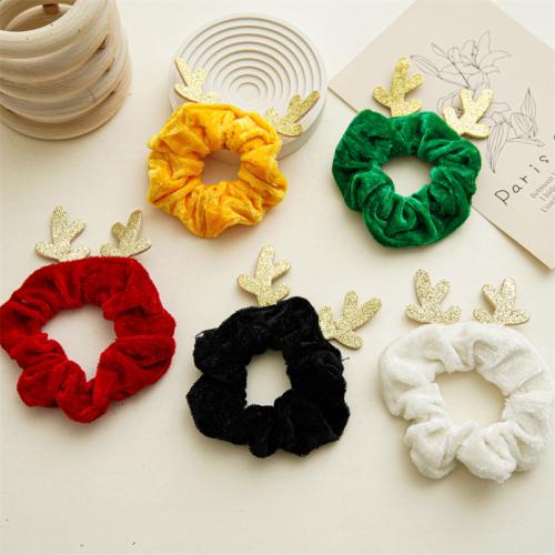 Hair Scrunchies, Plush, handmade, Christmas Design & cute & for woman, more colors for choice, nickel, lead & cadmium free, Sold By PC