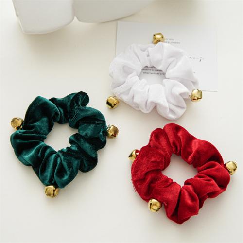 Hair Scrunchies Velveteen handmade Christmas Design & for woman Sold By PC