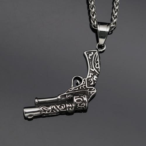 Stainless Steel Pendants, 304 Stainless Steel, Gun, plated, DIY, original color, Sold By PC