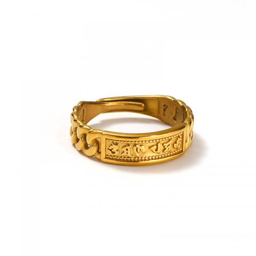 Titanium Čelik Finger Ring, za žene, zlatan, Prodano By PC