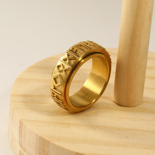 Titanium Steel Finger Ring Vacuum Ion Plating & for woman golden Sold By PC