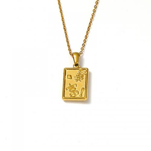 Colar de aço titânio, Partículas de aço, with 5CM extender chain, para mulher, dourado, comprimento Aprox 45 cm, vendido por PC