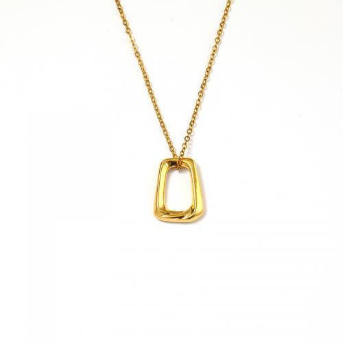 Collier d'acier titane, avec 5CM chaînes de rallonge, pour femme, doré, Longueur:Environ 45 cm, Vendu par PC