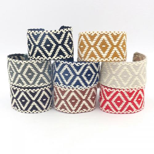Fibre de polyester bracelet, Jacquard, style folk & unisexe, plus de couleurs à choisir, 150x38mm, Vendu par PC
