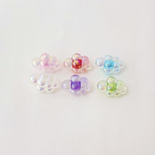Plated Acrylic Beads, Cloud, UV plating, DIY, more colors for choice, 14mm, 200PCs/Bag, Sold By Bag