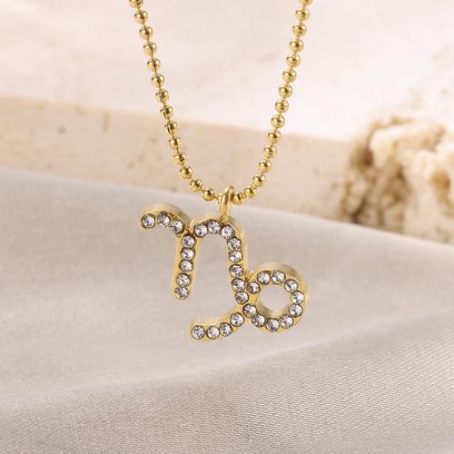 Stainless Steel Jewelry Necklace, 304 Stainless Steel, fashion jewelry & different styles for choice & for woman & with rhinestone, more colors for choice, Length:Approx 50 cm, Sold By PC