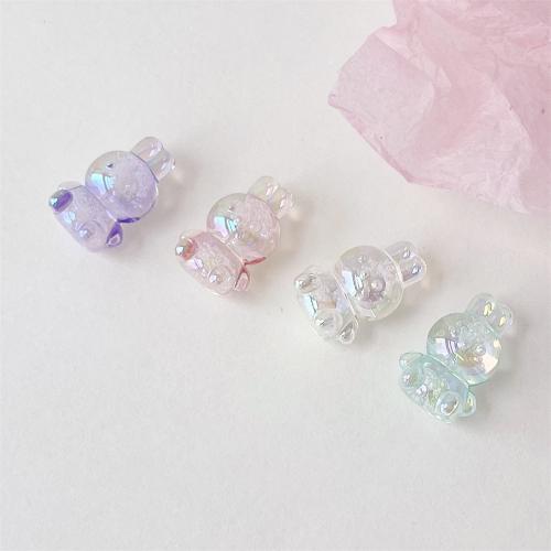 Plated Acrylic Beads, Rabbit, UV plating, DIY, more colors for choice, 12x18mm, 500PCs/Bag, Sold By Bag