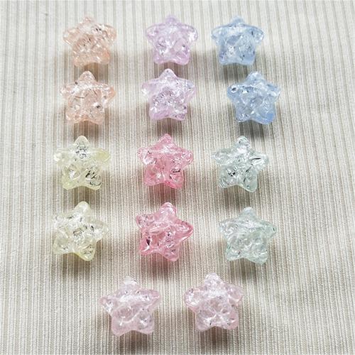 Transparent Acrylic Beads, Star, DIY, more colors for choice, 11x9mm, Approx 900PCs/Bag, Sold By Bag