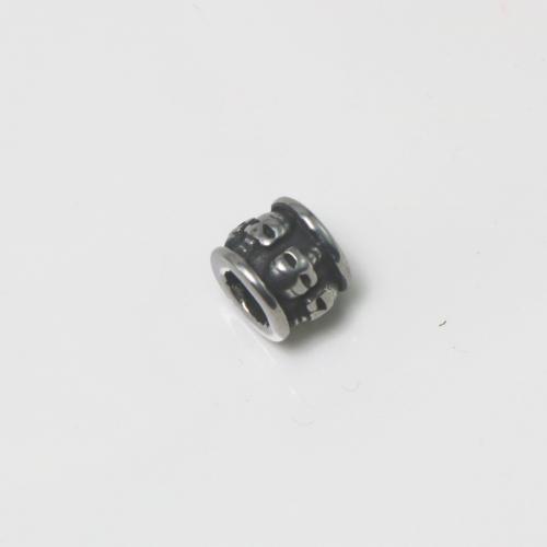 Stainless Steel Large Hole Beads 304 Stainless Steel Column DIY original color Sold By PC