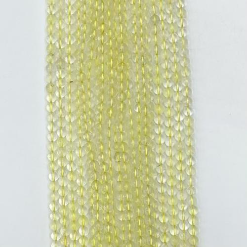 Prirodni kvarc nakit Beads, Limun Quartz, Krug, možete DIY & različite veličine za izbor, žut, Prodano Per Približno 38-39 cm Strand