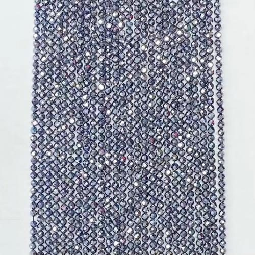 Koraliki z kameniem szlachetnym, Kamień terahercowy, Koło, DIY & różnej wielkości do wyboru & fasetowany, mieszane kolory, sprzedawane na około 38-39 cm Strand