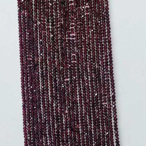 Prirodni Garnet perle, Granat, Računaljka, možete DIY & različite veličine za izbor & faceted, granat, Prodano Per Približno 38-39 cm Strand