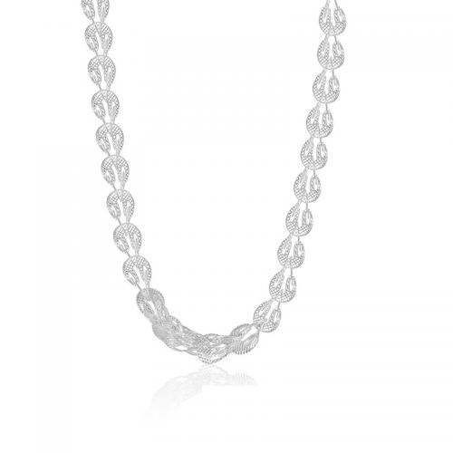 Серебряное ожерелье, 925 пробы, с 1.97inch наполнитель цепи, ювелирные изделия моды & Женский, не содержит никель, свинец, длина:Приблизительно 15.74 дюймовый, продается PC