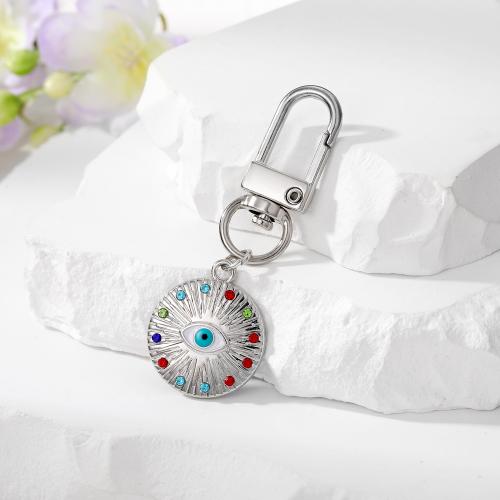Tibetan Style Key Clasp, multifunctional & with rhinestone, more colors for choice, nickel, lead & cadmium free, Sold By PC