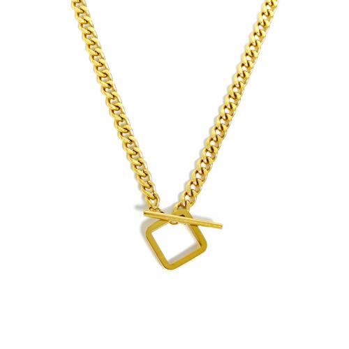 Titanstahl Halskette, goldfarben plattiert, Modeschmuck & für Frau, frei von Nickel, Blei & Kadmium, Länge:ca. 19.09 ZollInch, verkauft von PC