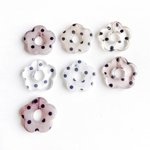Resin Jewelry Findings, Flower, DIY, more colors for choice, nickel, lead & cadmium free, 26x28mm, Sold By PC
