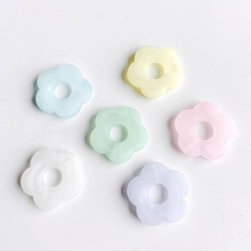 Resin Jewelry Findings, Flower, DIY, more colors for choice, nickel, lead & cadmium free, 27x26x5mm, Sold By PC