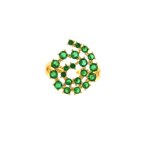 Krychlový Circonia Micro vydláždit mosazný prsten, Mosaz, barva pozlacený, módní šperky & micro vydláždit kubické zirkony & pro ženy, více barev na výběr, nikl, olovo a kadmium zdarma, Prodáno By PC