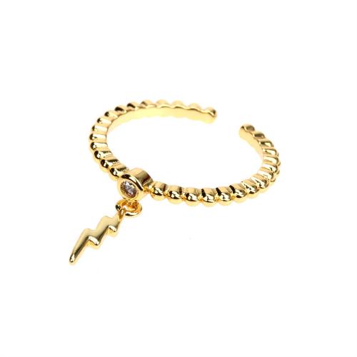 Kubieke Circonia Micro Pave Brass Ring, Messing, gold plated, mode sieraden & verschillende stijlen voor de keuze & micro pave zirconia & voor vrouw, nikkel, lood en cadmium vrij, Minimum inner diameter:16mm, Verkocht door PC