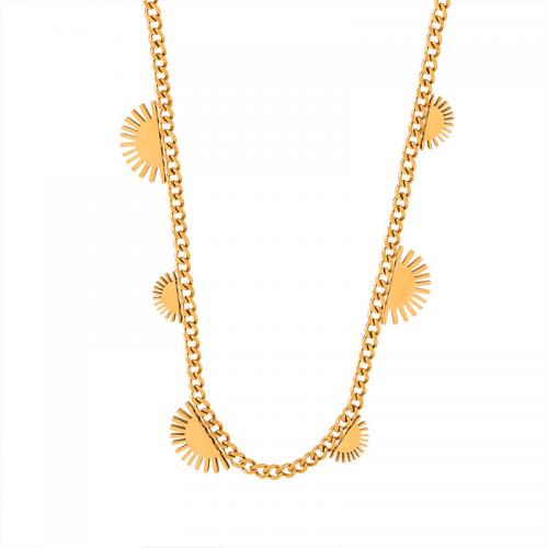 Titanstahl Halskette, Sonne, plattiert, Modeschmuck & für Frau, keine, Länge:ca. 16 ZollInch, verkauft von PC
