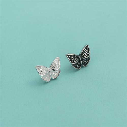 Jewelry Accessories, 925 Sterling Silver, Butterfly, DIY, more colors for choice, 10.70x8.70mm, Hole:Approx 2mm, Sold By PC