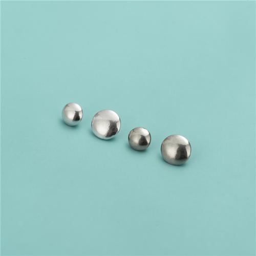 Schmuckzubehör, 925er Sterling Silber, Knopf -Form, DIY & verschiedene Größen vorhanden, keine, Bohrung:ca. 1.3mm, verkauft von PC