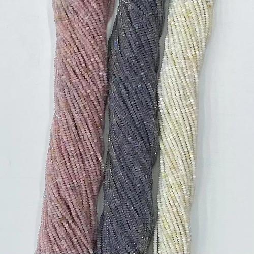 Gemstone Jewelry Beads, Natural Stone, DIY & different materials for choice & faceted, more colors for choice, 1.50x2.50mm, Sold Per Approx 38-39 cm Strand