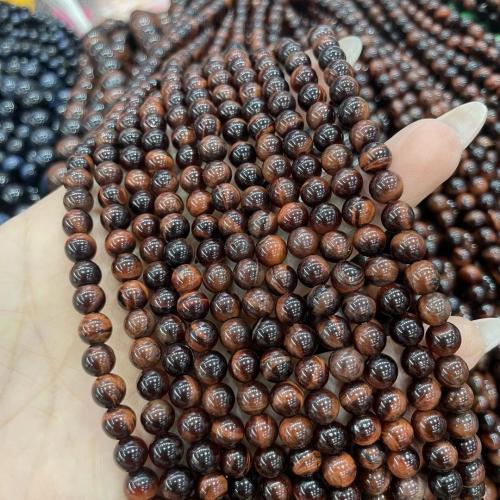Tigerauge Perlen, rund, DIY & verschiedene Größen vorhanden, gemischte Farben, verkauft per ca. 38 cm Strang