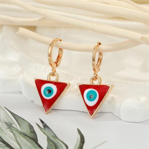 Evil Eye Earrings Zinc Alloy plated fashion jewelry & for woman & enamel nickel lead & cadmium free Sold By Pair