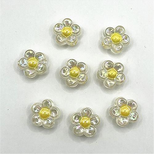 collier en perle acrylique , fleur, DIY, plus de couleurs à choisir, 12mm, Trou:Environ 3mm, Environ 910PC/sac, Vendu par sac
