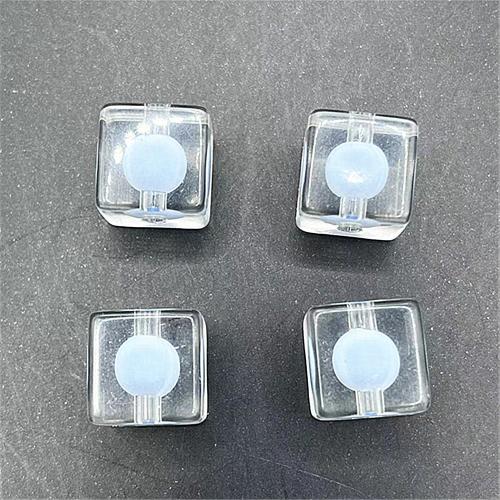 collier en perle acrylique , cube, DIY, plus de couleurs à choisir, 12mm, Trou:Environ 3mm, Environ 248PC/sac, Vendu par sac