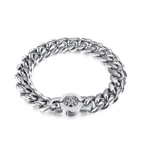 Stainless Steel Jewelry Bracelet, 304 Stainless Steel, punk style & for man, original color, Length:23 cm, Sold By PC