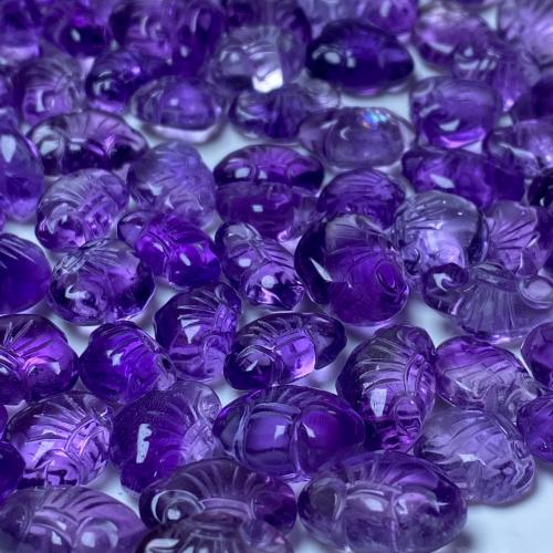Quartz Gemstone Pendants, Amethyst, DIY, purple, 9.60mm, Sold By PC